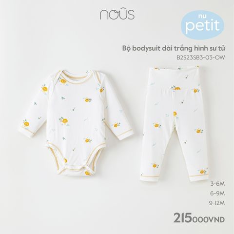  Bộ bodysuit dài trắng hình sư tử 