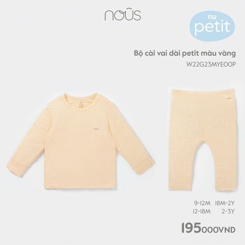  Bộ cài vai dài petit màu vàng 