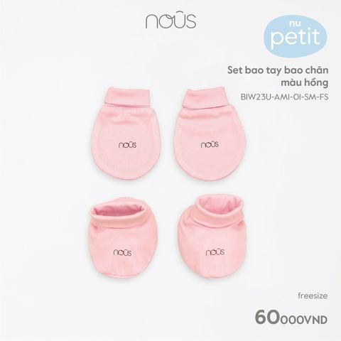  Set bao tay bao chân màu hồng 