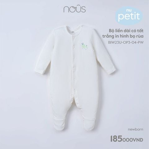  Bộ liền dài có tất trắng in hình bọ rùa 
