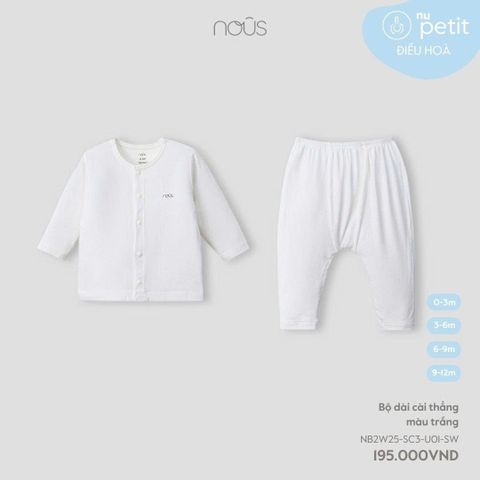  Bộ dài cài thẳng màu trắng 