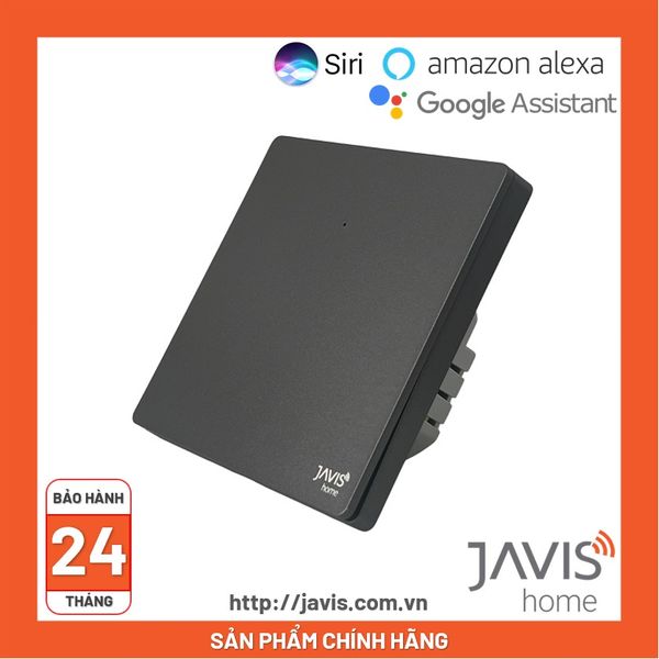 Công tắc Zigbee JAVIS 1 nút bấm cơ vuông màu xám