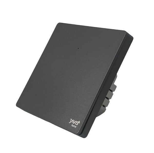 Công tắc Zigbee JAVIS 1 nút bấm cơ vuông màu xám