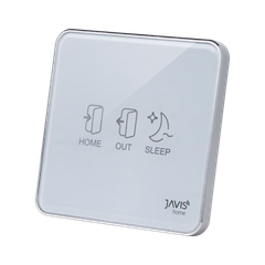 Nút kịch bản dán tường thông minh Javis trắng viền bạc