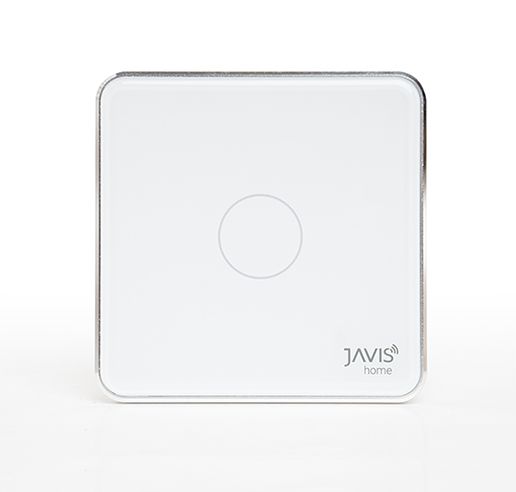 Công tắc bình nóng lạnh Zigbee JAVIS vuông trắng viền bạc