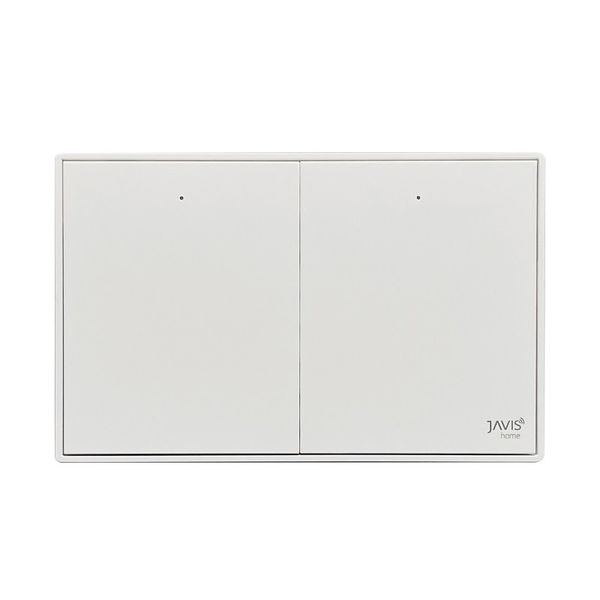Công tắc Zigbee JAVIS 2 nút bấm cơ chữ nhật màu trắng