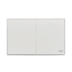 Công tắc Zigbee JAVIS 2 nút bấm cơ chữ nhật màu trắng
