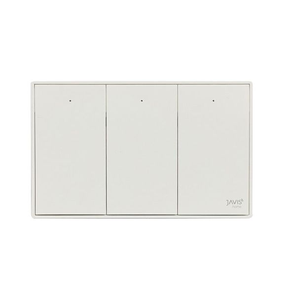 Công tắc Zigbee JAVIS 3 nút bấm cơ chữ nhật màu trắng