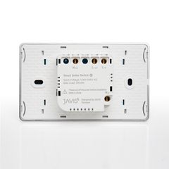 Công tắc bình nóng lạnh Zigbee JAVIS chữ nhật trắng viền bạc