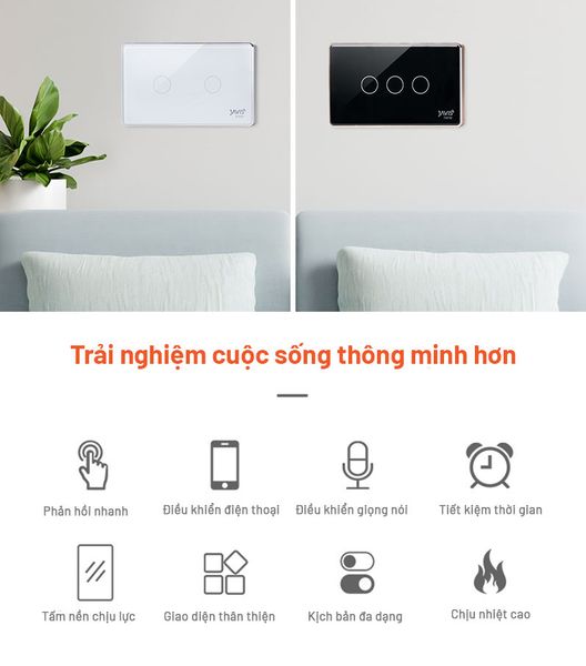 Công tắc cửa cuốn, cửa cổng Zigbee JAVIS chữ nhật trắng viền bạc
