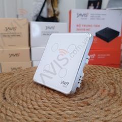 Công tắc Zigbee JAVIS 4 nút vuông trắng viền bạc