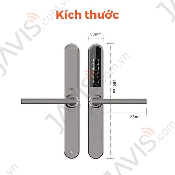Khóa thông minh Wifi dùng cho cửa nhôm