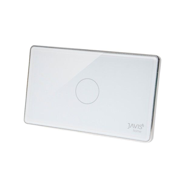 Công tắc bình nóng lạnh Zigbee JAVIS chữ nhật trắng viền bạc