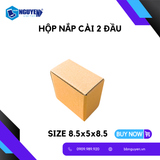  Hộp Carton Nắp Cài 2 Đầu - 8.5x5x8.5 