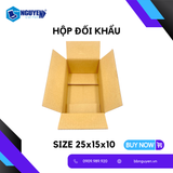  Hộp Carton Đối Khẩu - Hộp Carton Đóng Hàng - 25x15x10 