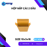  Hộp Carton Nắp Gài - 10x3x18 