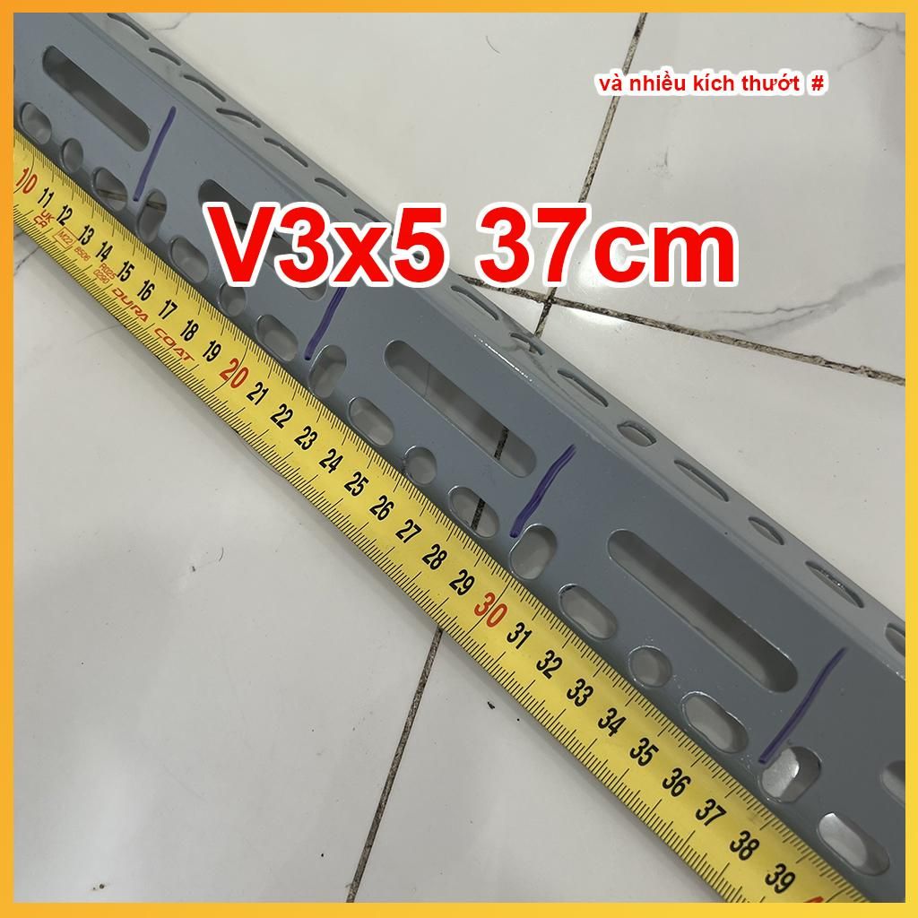  Thanh v lỗ ráp kệ đa năng V30x50 cắt theo kích thướt V3x5 dài 14cm đến dài 100cm Sơn tĩnh điện 