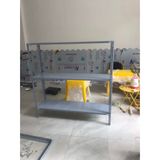  Mâm sàn lắp kệ sắt v lỗ đa năng 60x150cm mâm sắt 60x150 mâm tôn 60x150cm dài 150cm rộng 60cm mâm xám 2 SÓNG LƯNG 