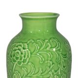  Vase_Bình hoa mẫu đơn 24cm xanh lá 