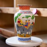  Vase 23cm - Bình hoa bầu 23cm "Mục Đồng" bắt chỉ vàng 