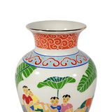  Vase 23cm - Bình hoa bầu 23cm "Mục Đồng" bắt chỉ vàng 