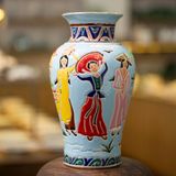  Vase 24cm - Bình hoa hương sắc Việt Nam 24cm bắt chỉ vàng 