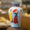 Vase 24cm - Bình hoa hương sắc Việt Nam 24cm bắt chỉ vàng
