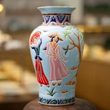  Vase 24cm - Bình hoa hương sắc Việt Nam 24cm bắt chỉ vàng 