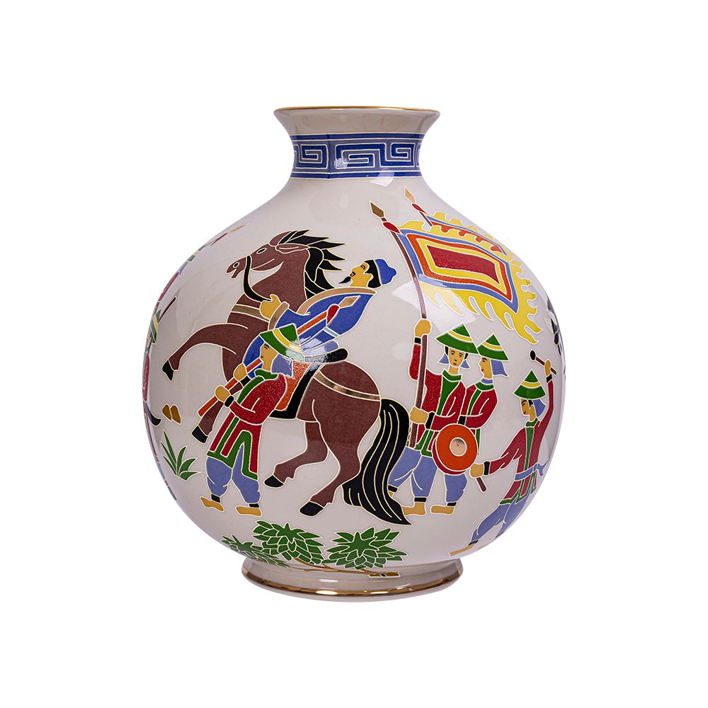  Vase 23cm - Bình hoa bầu 23cm "Vinh Quy Bái Tổ" 