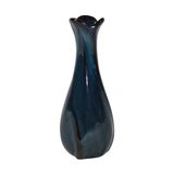  Vase 17cm - Bình hoa 17cm bông hồng xanh viền nâu 