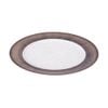  Ancient - Round Plate 25cm - Dĩa tròn 25cm lộc phát vành nâu đồng lòng trắng 