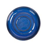  Saphir - Saucer 14cm - Dĩa lót tách bầu lớn 14cm xanh viền nâu 