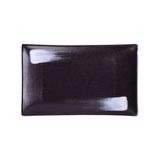  Noir - Rectangular Plate 30 x 18 x 2cm - Dĩa chữ nhật 30 x 18 x 2cm đen có vệt 