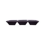  Noir - 3-compartment Sauce Dish 19.6 x 6.6 x 2.7cm - Dĩa chấm 3 ngăn 19.6 x 6.6 x 2.7cm đen có vệt 