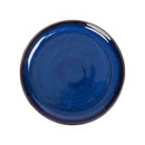  Saphir - Round Plate 20cm - Dĩa tròn vành 20cm xanh viền nâu 