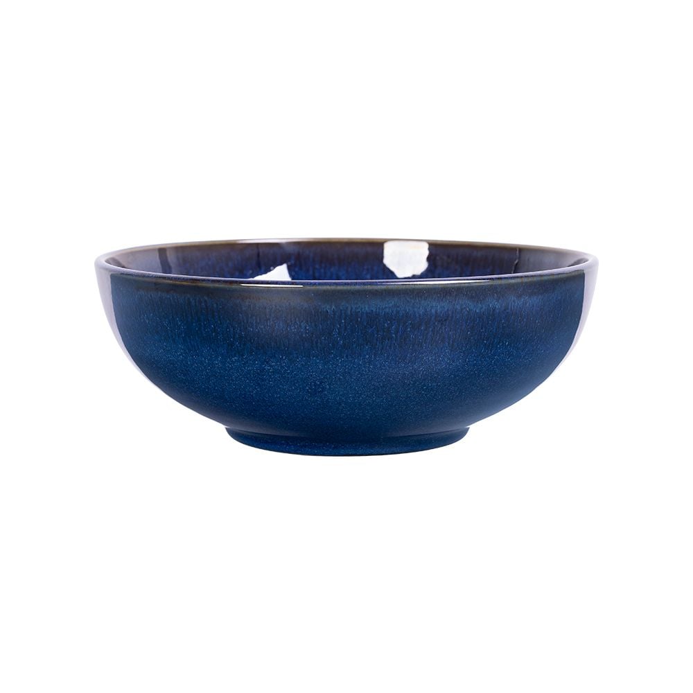  Saphir - Round Bowl 20cm - Tô tròn 20cm xanh viền nâu 