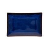  Saphir - Plate 21 x 14.5 x 2.8cm - Dĩa 21 x 14.5 x 2.8cm xanh viền nâu 
