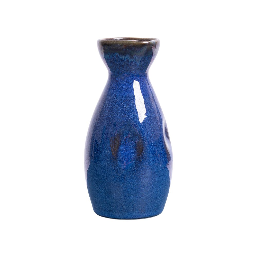  Saphir - Wine Pot 5.5 x 12.4cm - Bình rượu 5.5 x 12.4cm xanh viền nâu 