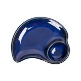  Saphir - Plate 22 x 17.2 x 3.6cm - Dĩa 22 x 17.2 x 3.6cm xanh viền nâu 