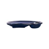  Saphir - Plate 22 x 17.2 x 3.6cm - Dĩa 22 x 17.2 x 3.6cm xanh viền nâu 