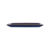 Saphir - Rectangular Plate 25 x 15cm - Dĩa chữ nhật 25 x 15cm xanh viền nâu 