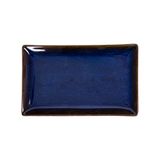  Saphir - Rectangular Plate 30 x 18 x 2cm - Dĩa chữ nhật 30 x 18 x 2cm xanh viền nâu 