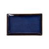 Saphir - Rectangular Plate 30 x 18 x 2cm - Dĩa chữ nhật 30 x 18 x 2cm xanh viền nâu