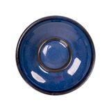  Saphir - Bowl w/ Lid 12 x 9cm - Tô có nắp 12 x 9cm xanh viền nâu 