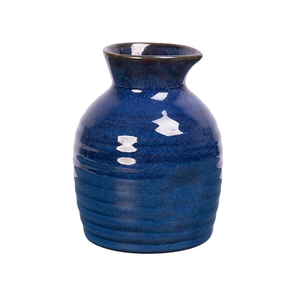  Saphir - Wine Pot 350ml - Bình sake lớn 350ml xanh viền nâu 