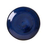  Saphir - Round Plate 23.5cm - Dĩa tròn 23.5cm xanh viền nâu 