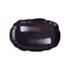 Noir - Oval Plate 30 x 20cm - Dĩa oval hoa 30 x 20cm đen có vệt