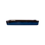  Saphir - Rectangular Plate 15 x 8cm - Dĩa chữ nhật 15 x 8cm xanh viền nâu 
