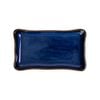 Saphir - Rectangular Plate 15 x 8cm - Dĩa chữ nhật 15 x 8cm xanh viền nâu