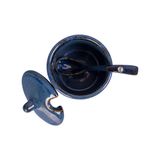  Saphir - Condiment Pot w/ Lid 6 x 8.5cm - Hũ gia vị 6 x 8.5cm xanh viền nâu 